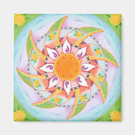 Imán Windy Sunflowers Refrigerator Magnet