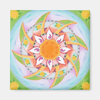 Imán Windy Sunflowers Refrigerator Magnet
