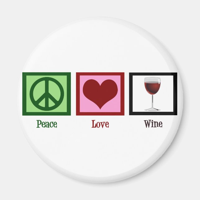 Imán Wine de amor por la paz (Frente)