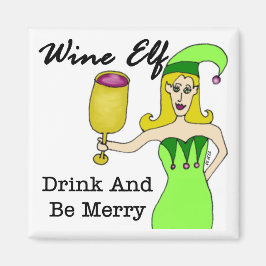 Imán Wine Elf Fridge Magnet