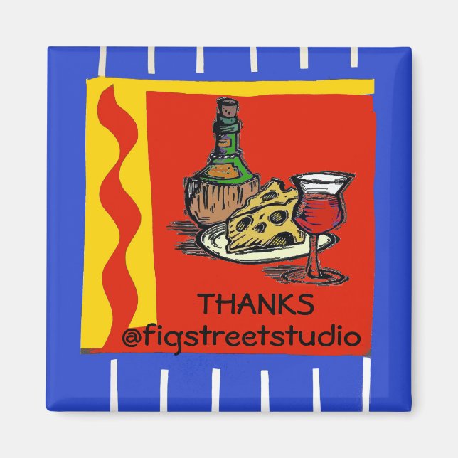 Imán Wine, Gracias, edita texto (Frente)