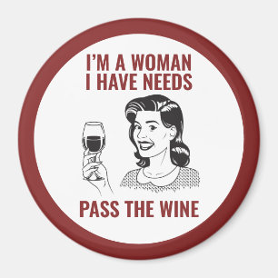 Imán Wine Lover Women Magnet