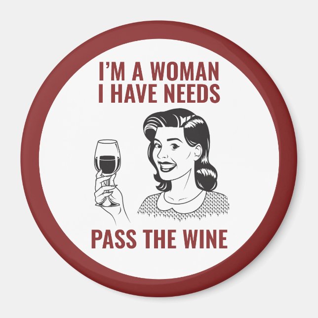 Imán Wine Lover Women Magnet (Frente)