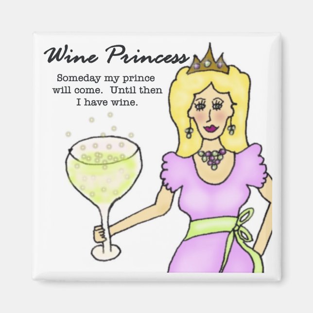 Imán Wine Princess Magnet (Frente)