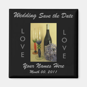 Imán Wine Theme Boda Magnet