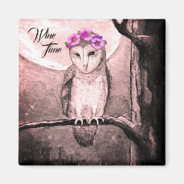 Imán Wine Time Owl Magnet