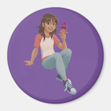 Winnie sostiene a Binky