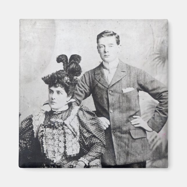 Imán Winston Churchill con su madre 2 (Frente)