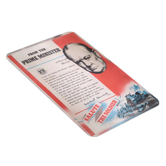 Imán Winston Churchill, reimpresión del poster británic (Lado Derecho)