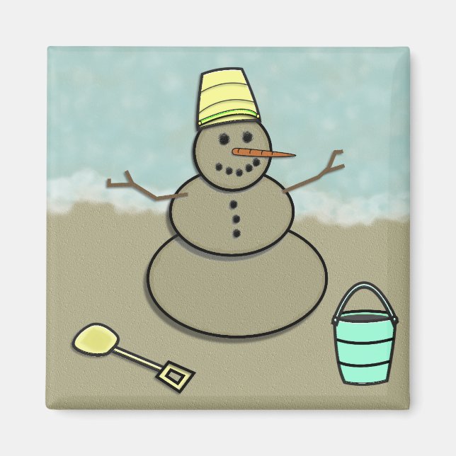 Imán Winter Beach Magnet (Frente)