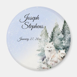 Imán Winter Forest Watercolor Magnet