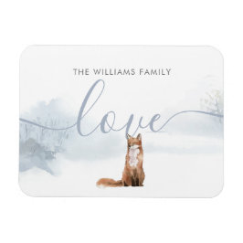 Imán Winter Fox Navidades Holidays Family Name Love