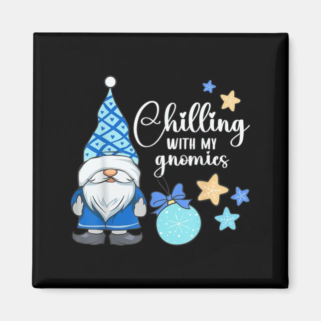 Imán Winter Gnome, Nordic, Christmas Gnome  (Frente)