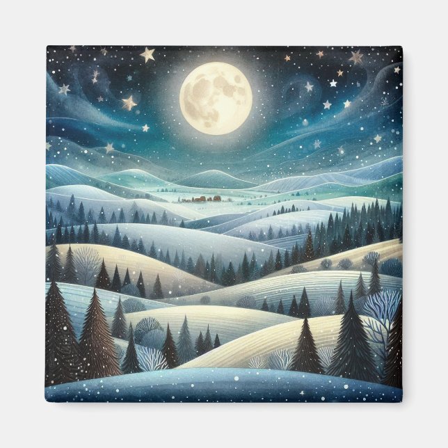 Imán Winter Hillside (Frente)