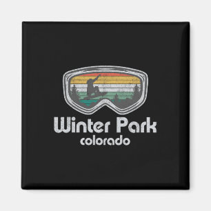 Imán Winter Park Snowboarding Retro Colorado Snowboard