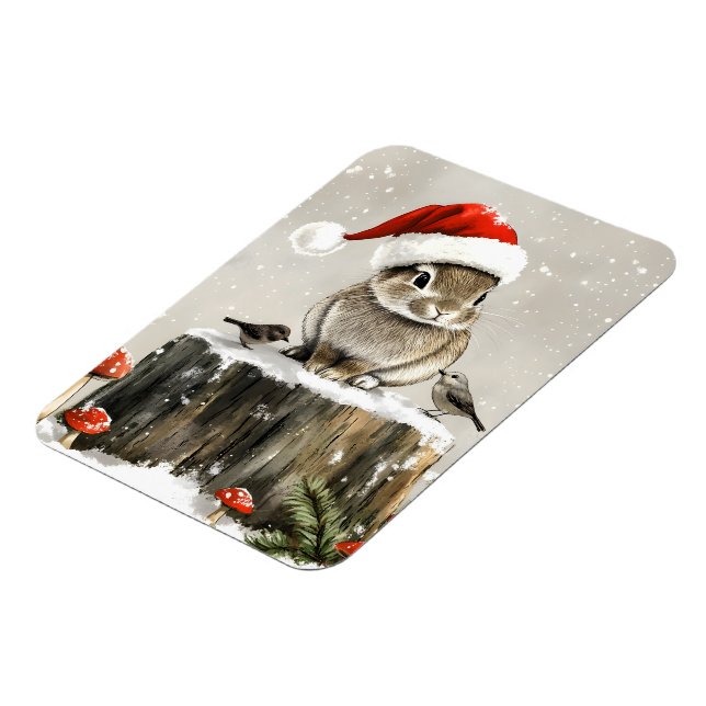 Imán Winter Santa Bunny Wonderland (Lado Izquierdo)