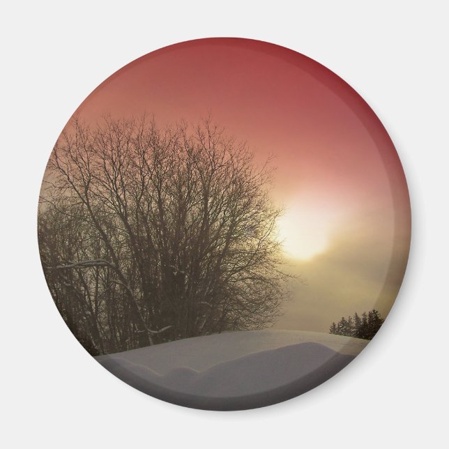 Imán Winter Sunset (Frente)