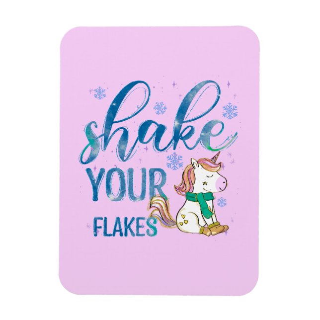 Imán Winter Unicorn | Agitar tus chapuzones | Diversión (Vertical)