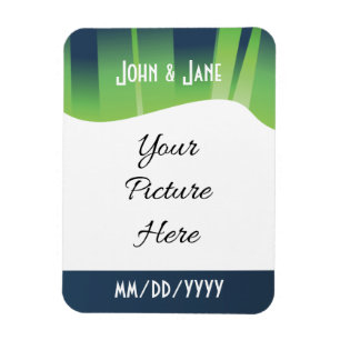 Imán Winter Wonderland Auroras Save-the-Date Magnet