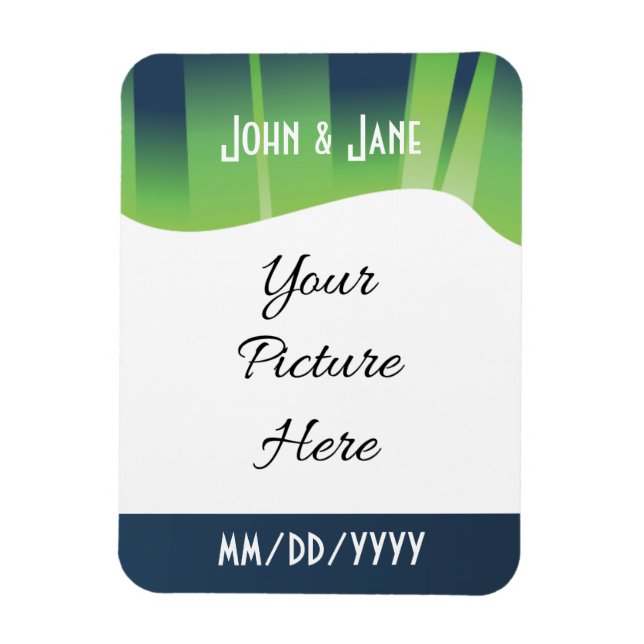 Imán Winter Wonderland Auroras Save-the-Date Magnet (Vertical)