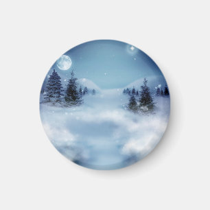 Imán Winter Wonderland de noche