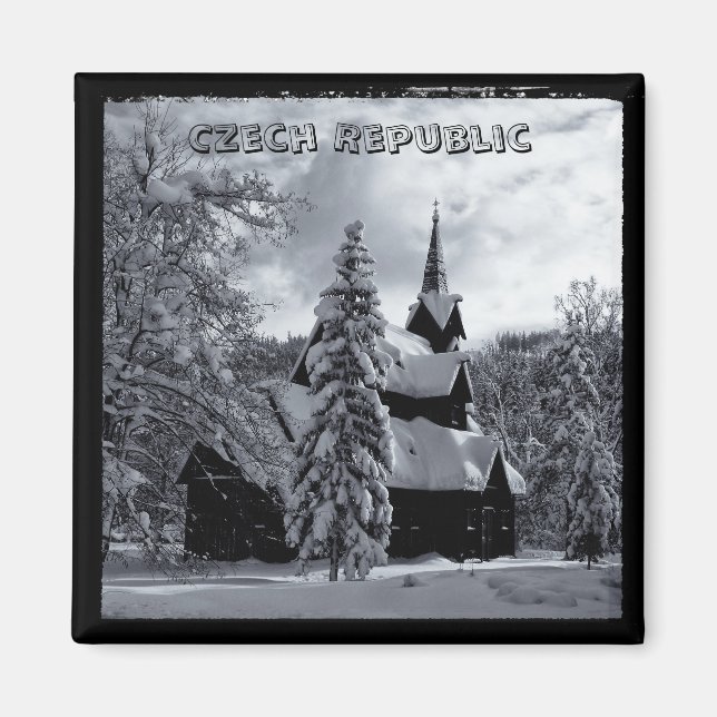 Imán Winter Wonderland, República Checa (Fridge Magnet) (Frente)