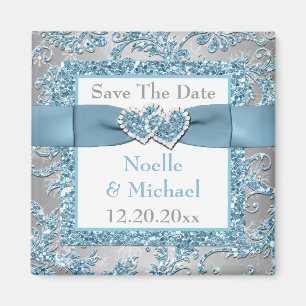 Imán Winter Wonderland Save The Date Boda Magnet