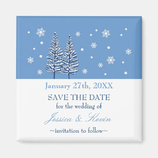 Imán Winter Wonderland Save the Date Magnet