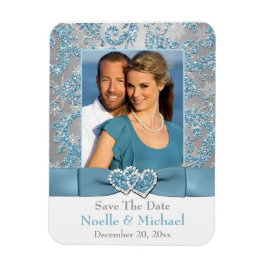 Imán Winter Wonderland Save the Date Photo Magnet