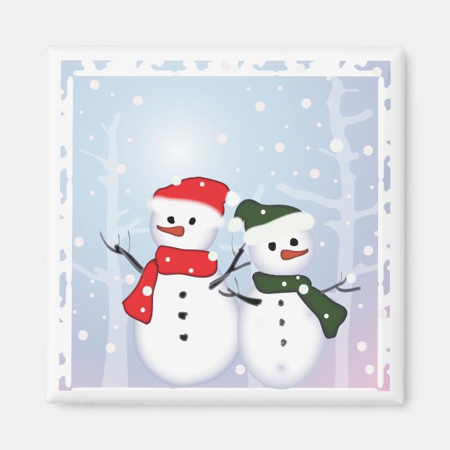Imán Winter Wonderland Snowman Nuestra Primera Navidad (Frente)