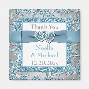 Imán Winter Wonderland Wedding Favor Gracias Magnet