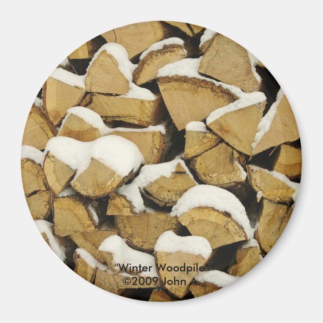Imán Winter Woodpile Magnet (Frente)
