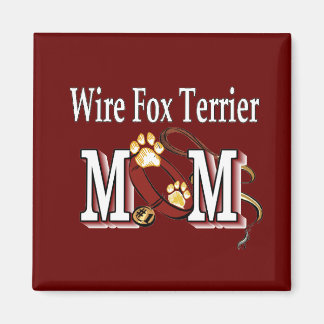 Imán Wire Fox Terrier Mom Gifts