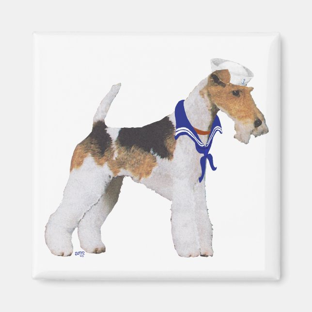 Imán Wire Fox Terrier Sailor (Frente)