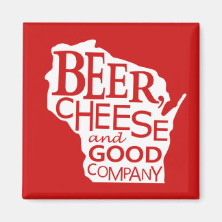 Imán Wisconsin Beer Cheese & Good Company in Red White