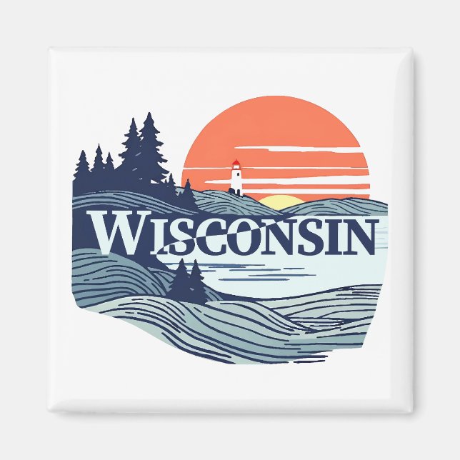 Imán Wisconsin Estados Unidos de América (Frente)