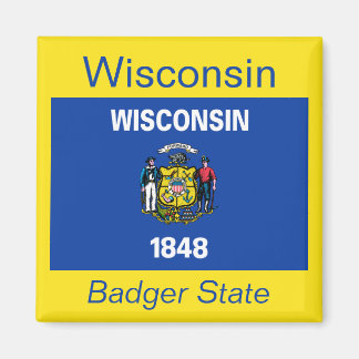 Imán Wisconsin Flag Magnet