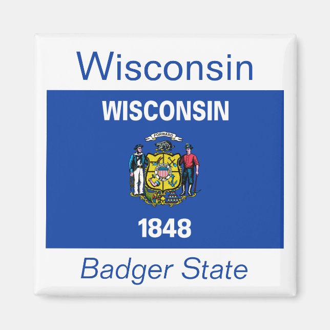 Imán Wisconsin Flag Magnet (Frente)