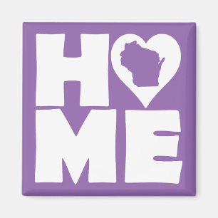 Imán Wisconsin Home Heart State Fridge Magnet