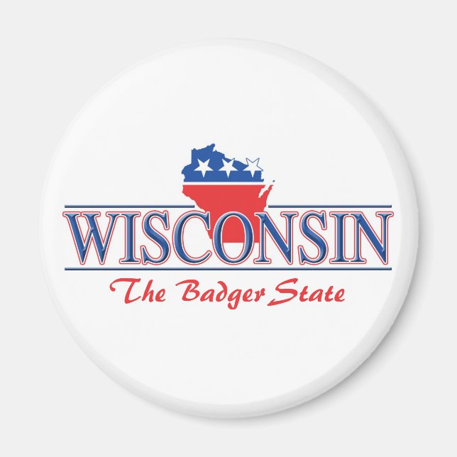 Imán Wisconsin Patriotic Magnets (Frente)