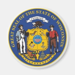 Imán Wisconsin State Seal Magnet