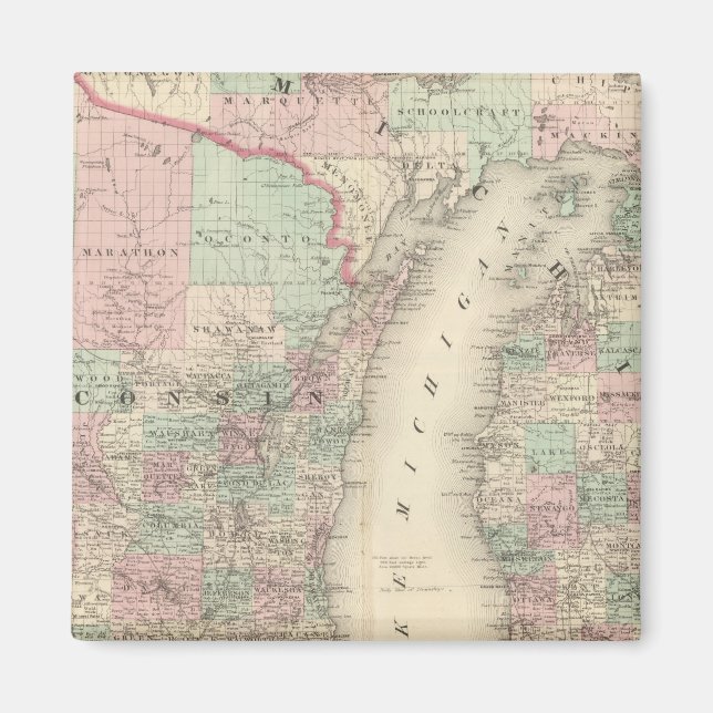 Imán Wisconsin y Michigan (Frente)