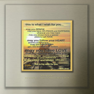 Imán WISH Magnet por el poeta Adiela Akoo