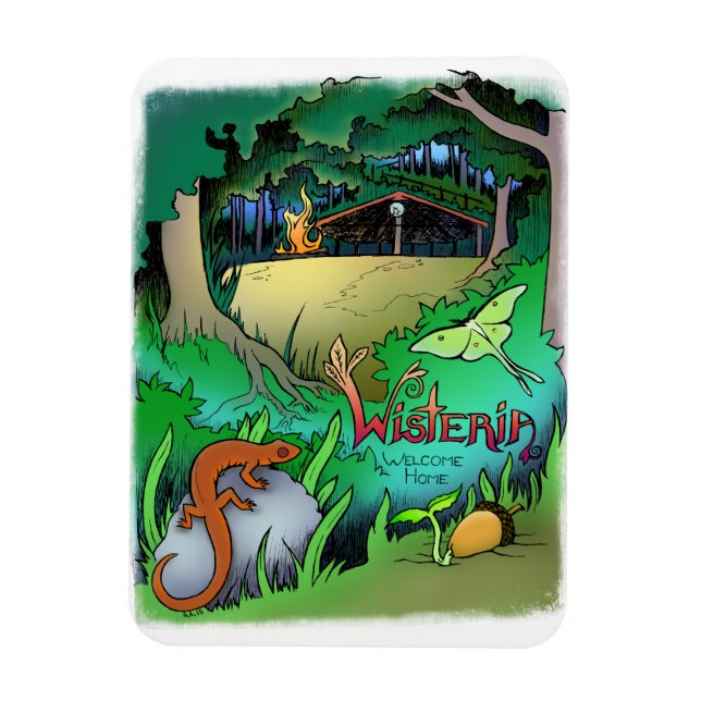 Imán Wisteria Refrigerator Magnet (Vertical)