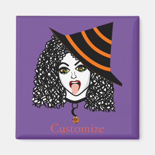 Imán Witch Thunder_Cove con cabello rizado