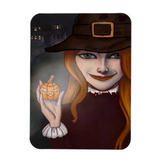 Imán Witch w/Jack O'Lantern Magnet