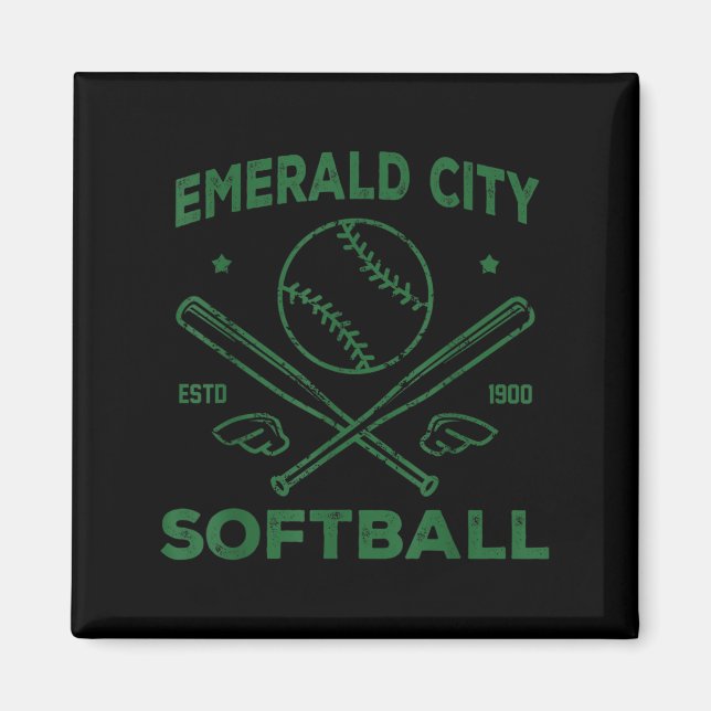 Imán Wizard Of Oz Emerald City Softball Costume Hallowe (Frente)