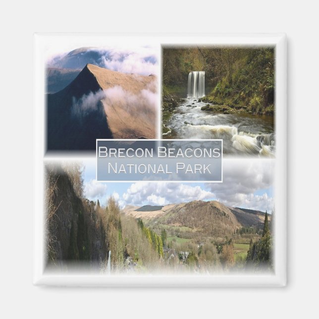 Imán WLS005 BRECON BEACONS PARQUE NACIONAL, Gales, Frid (Frente)