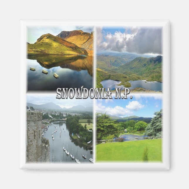 Imán WLS008 Parque Nacional SNOWDONIA, Europa, Fridge (Frente)