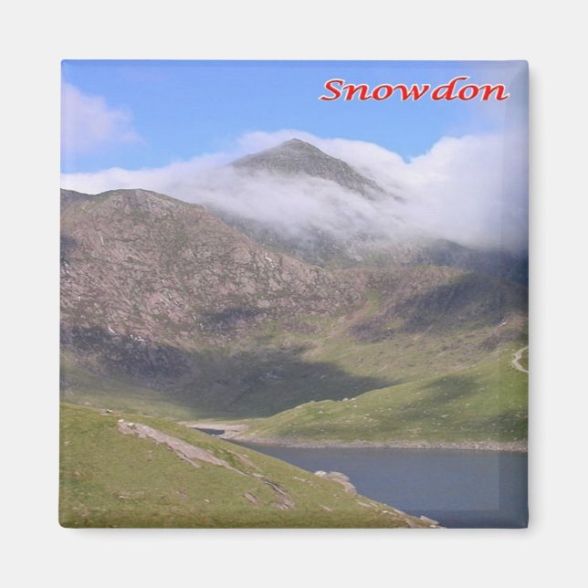 Imán WLS012 SNOWDON, Gales, Europa, Fridge (Frente)